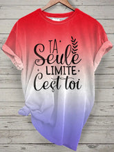 T-shirt Femme French Quote Tie Dye Print